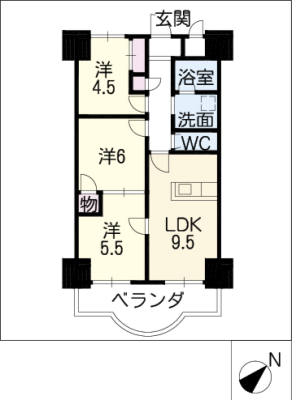 天神山マンションⅡ号館 5階