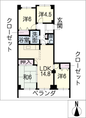 ネオシティ岡崎２０２号室 2階
