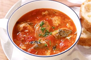 サバ缶のトマトスープ