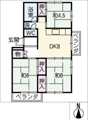 相生山団地３９棟　４０１号室 4階