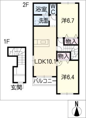 イーストパークN 2階