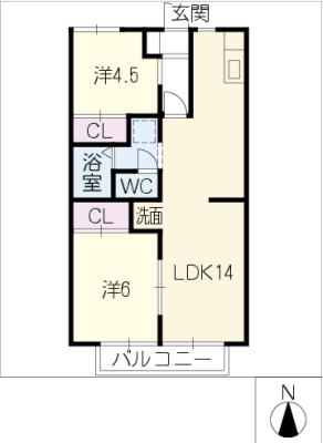 プレジールサクラⅡ 2階