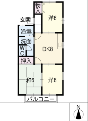 セジュール稲西 2階