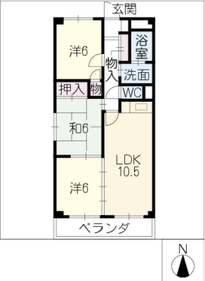 グレース名西 2階