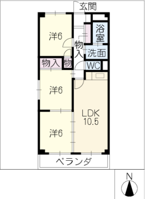 グレース名西 2階