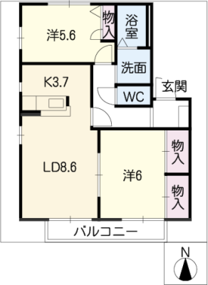 シャーメゾン富塚　Ａ棟 2階