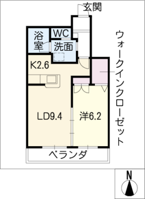 アーバンヒルズＭ 2階