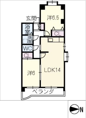 ダイアパレス南明町弐番館 2階