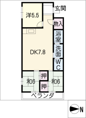 中駒青柳ハイツ 3階