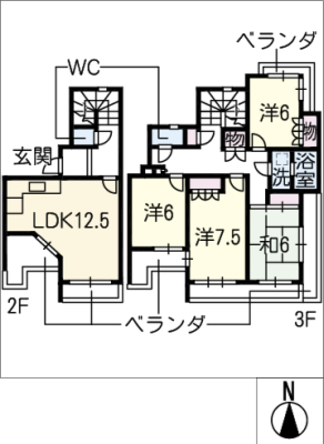 レジデンス覚王山　Ｃ号室 3階