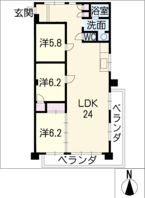 メゾン覚王山月宮殿６－２８ 6階