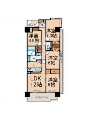 ロータリー春岡404号室 4階