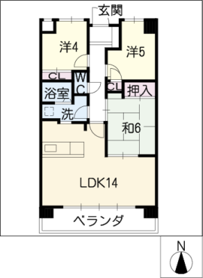 ユーハウス左京山 2階