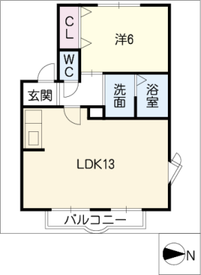 グリーンハイツ岳見 1階