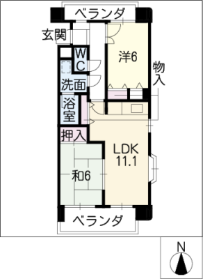 クレスト石川橋 2階