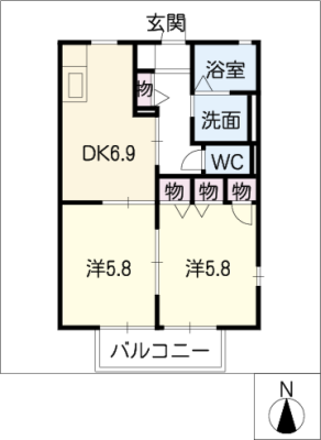 ツカタハイツⅡ 1階