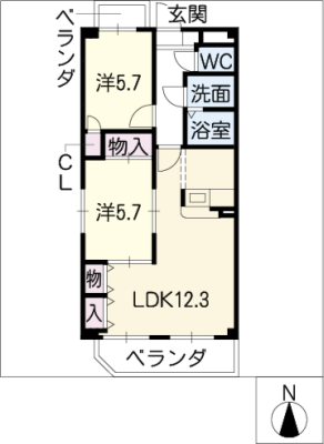 ベルヴィレッジ赤坪 2階