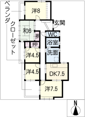 カーサビアンカ茨木２－Ａ 2階