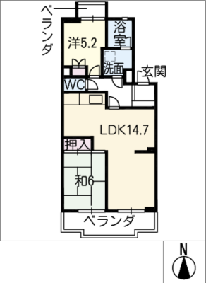 エスポア山崎　２０６号室 2階