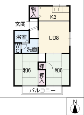 ＣＨＡＴＥＡＵ　ＤＥパル三軒 2階