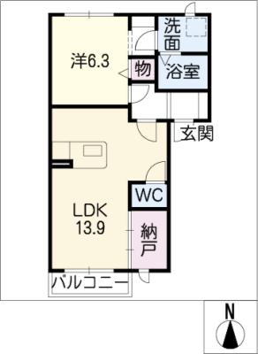 サニーホームズＢ棟 1階