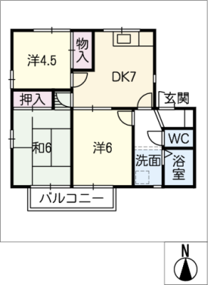 北ウイング　Ａ棟 2階