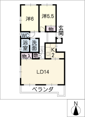 アビタシオン白壁 2階