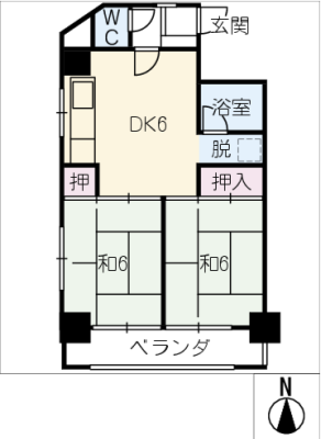 ダイアパレス大池　２０１号 2階