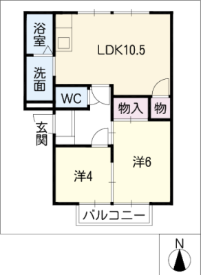 ハイツ眉山　Ｂ棟 1階