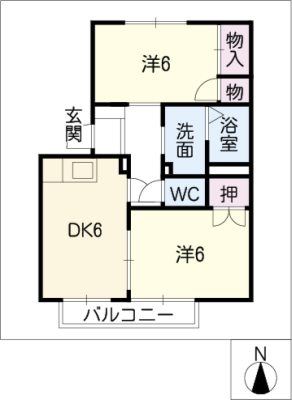 グリーンハイツ川部 2階