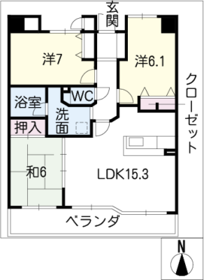 ﾓｱｸﾞﾚｰｽ･ﾌﾚｼｱ加納栄町205号室