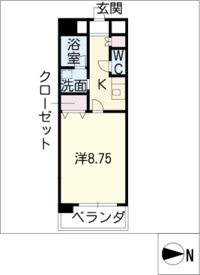 Ｃａｓｔｌｅ　Ｈｉｌｌｓ柳ヶ瀬 7階