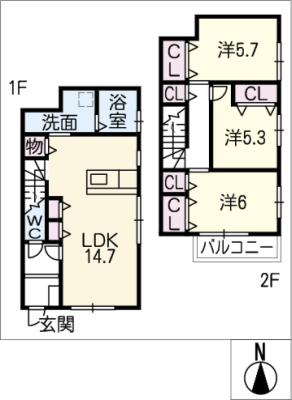 グレース加納鉄砲町Ａ