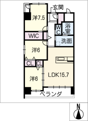 リバーズマンション長住 7階