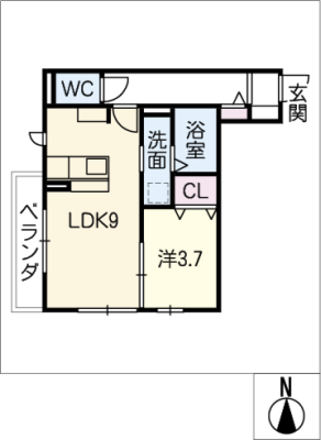 コンフォルト白山 3階