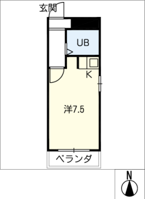 シティパレス岐阜７０８号 7階