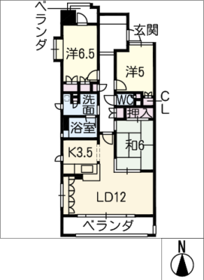 グランスイート金公園　６０１号 6階