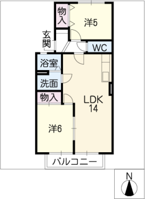 カーサベルデⅡ 2階