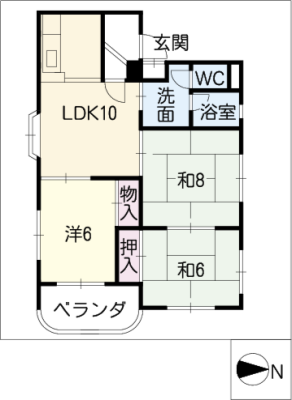 リバティ川本 2階