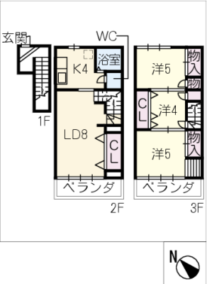 藤が丘103番2-4ﾏﾝｼｮﾝ N2号室 3階