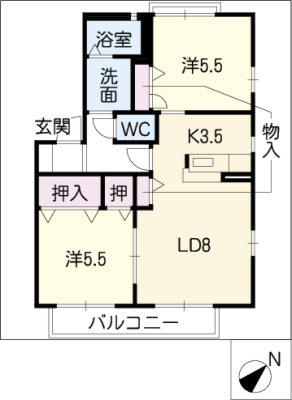 ウィステリア天白　Ｂ棟 2階