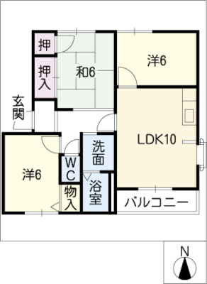 アドザックス桃山Ｈ棟 2階