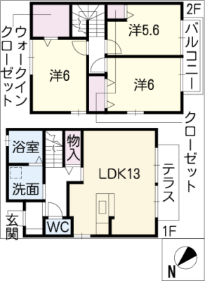 ワンダースクエア赤池Ⅱ　Ｅ棟