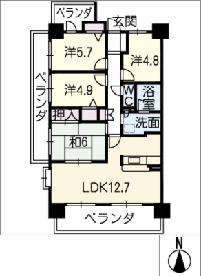 ｻﾝﾏﾝｼｮﾝｱﾄﾚ植田南801号室