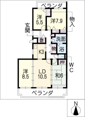 三渓ヒルズ　Ｅ棟 1階