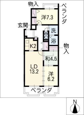 三渓ヒルズ　Ｅ棟 2階