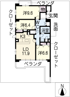 シャンティ滝川 4階