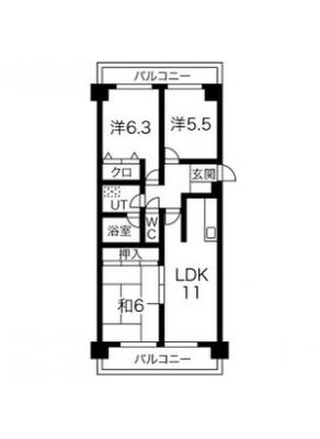 ﾗｲｵﾝｽﾞﾏﾝｼｮﾝ杁中ｶﾞｰﾃﾞﾝD棟 3階