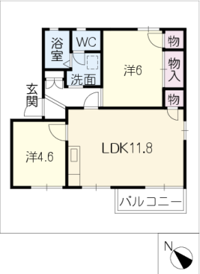 アジサイＢ・Ｃ棟 2階