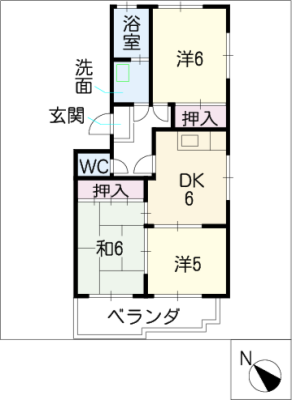 タウン梨華 3階